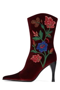 BE-BOLD-EM -Winter Shoes Store be bold em dv wine velvet floral multi 6 276838