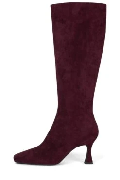 CHECK-MATE -Winter Shoes Store check mate knee high boot yyh wine suede 6 509772