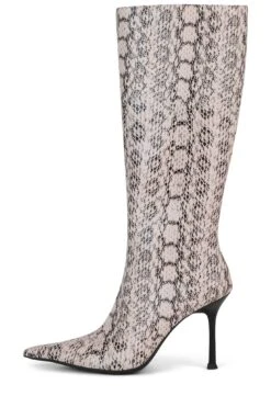 DARLINGS -Winter Shoes Store darlings knee high boot yyh pink black snake 6 849931