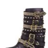 DRACO-STUD -Winter Shoes Store draco stud mid calf boot rb black gold 5 389641