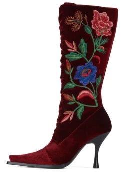 JOYEUX -Winter Shoes Store joyeux dv wine velvet floral multi 6 303951