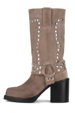 JUVENILE-S -Winter Shoes Store juvenile s mid calf boot hs taupe suede silver 5 987591