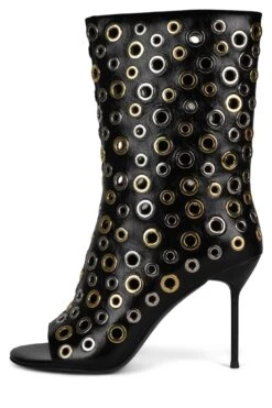 LOOPHOLE 22 LOOPHOLE -Winter Shoes Store loophole heeled boot yyh black silver gold 6 535960