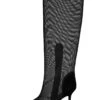 PEEPSHOW -Winter Shoes Store peepshow knee high boot st black mesh suede combo 6 489019